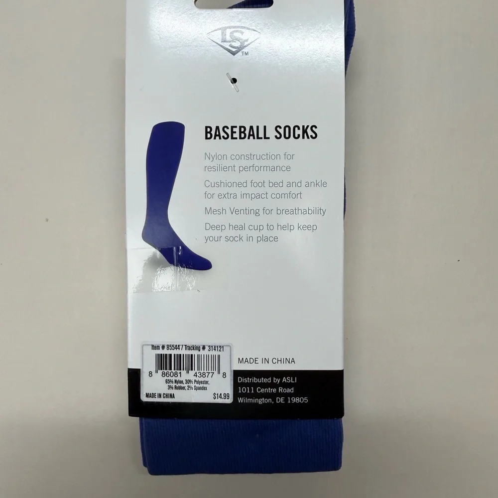 Louisville Slugger Men's Blue Athletic Socks